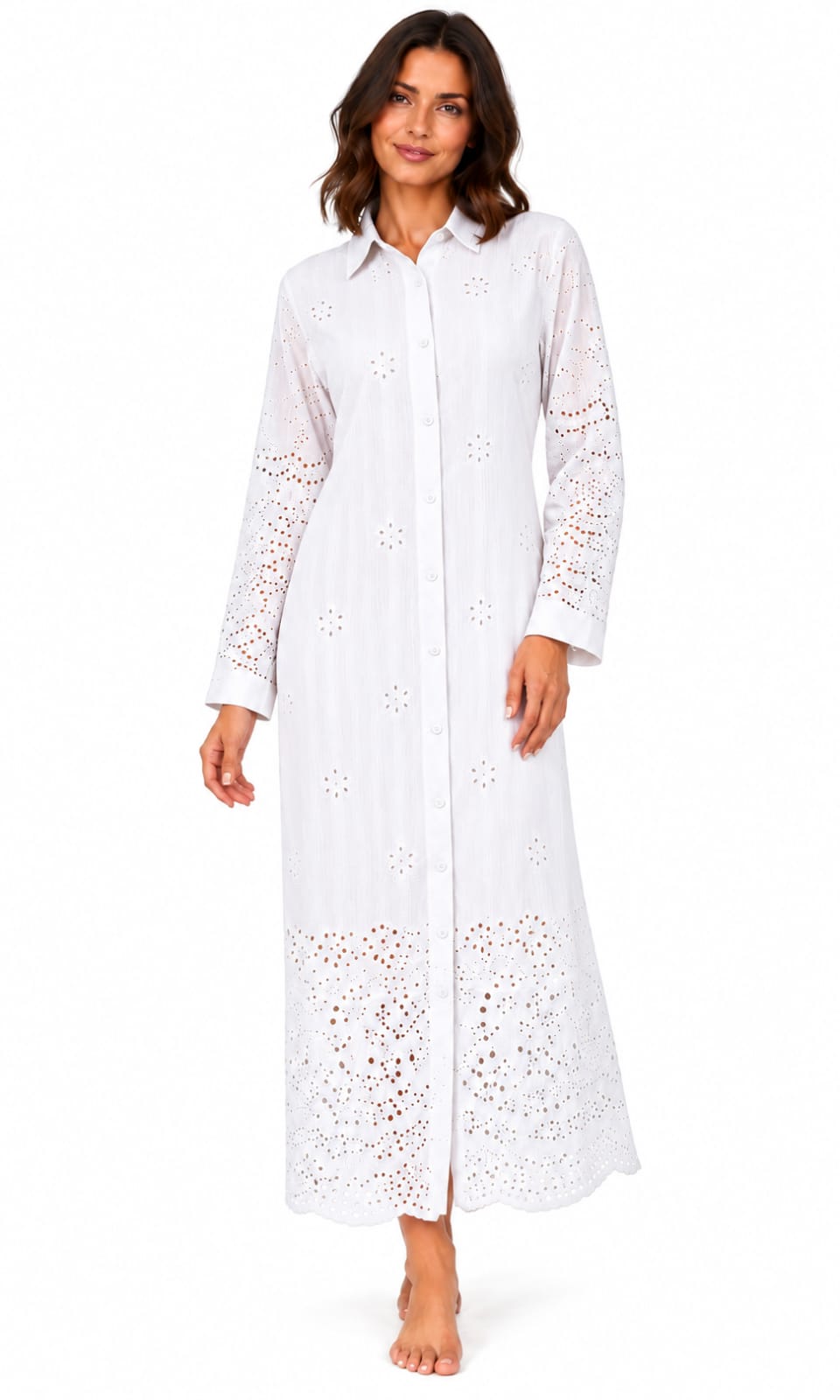 CHEMISE LAISE LONGO BRANCO