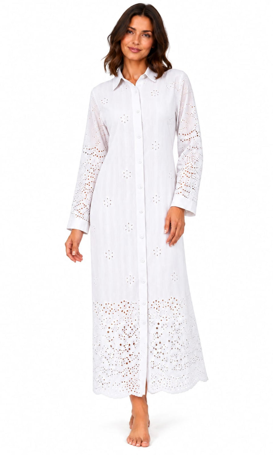 CHEMISE LAISE LONGO BRANCO
