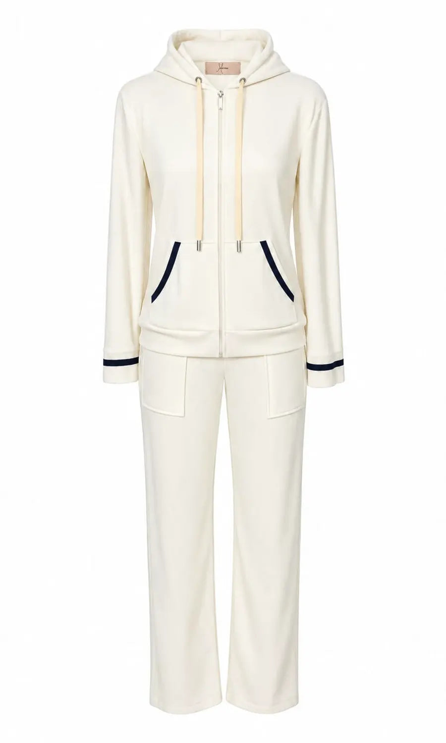 CONJUNTO LONGO COM ZIPER OFF WHITE