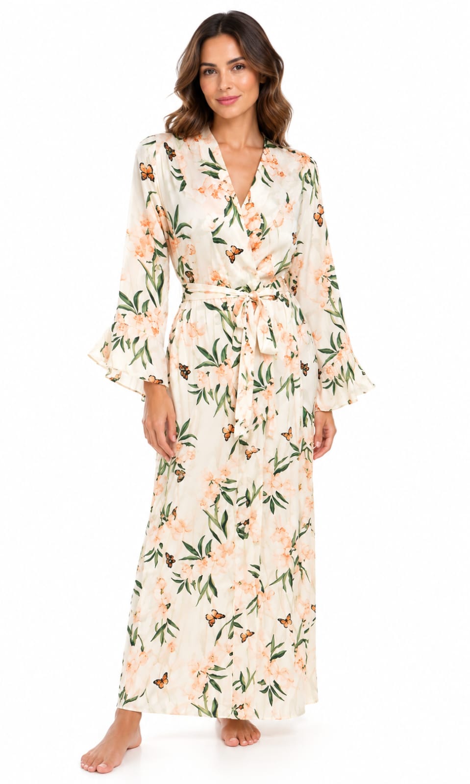 ROBE LONGO PHALAENOPSIS CREME