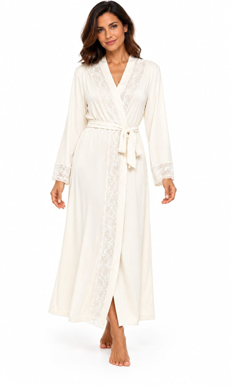 CONJUNTO ROBE E CAMISOLA NEW ETERNITE OFF WHITE