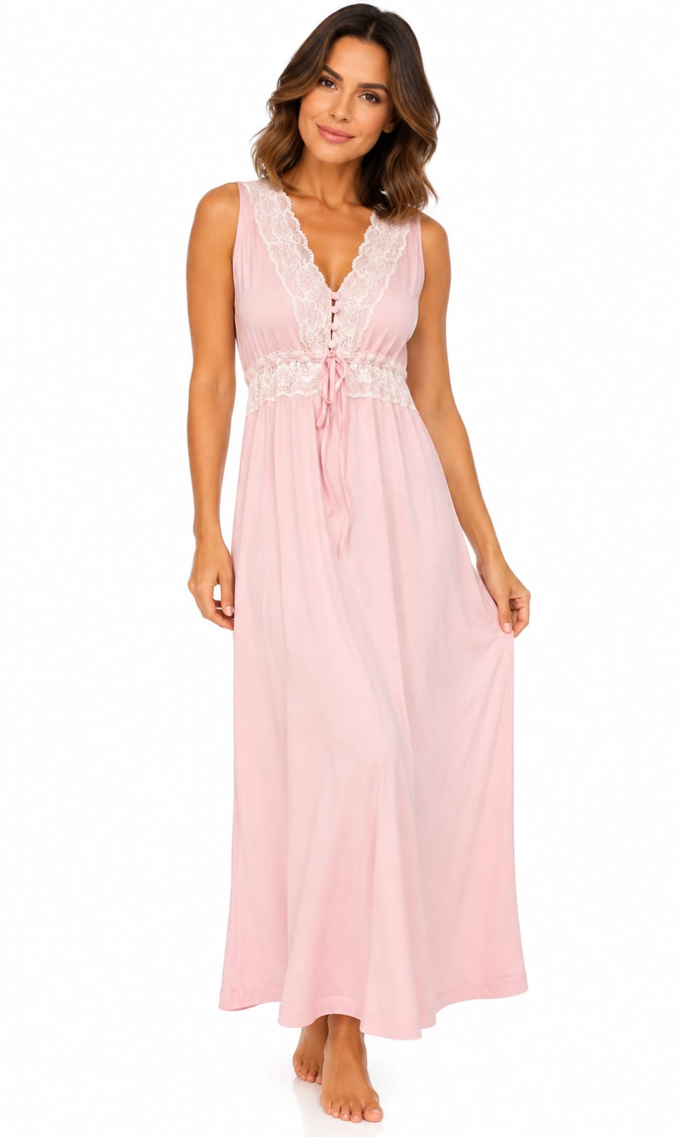 CONJUNTO ROBE E CAMISOLA NEW ETERNITE ROSA