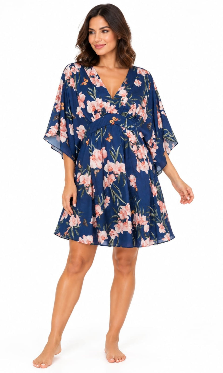 KAFTAN CURTO PHALAENOPSIS AZUL DENIN