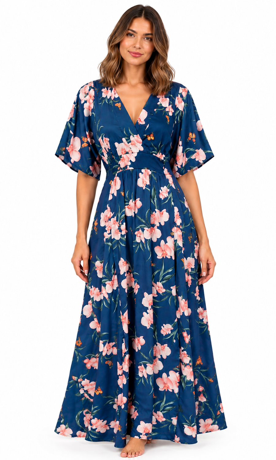 KAFTAN LONGO PHALAENOPSIS AZUL DENIN