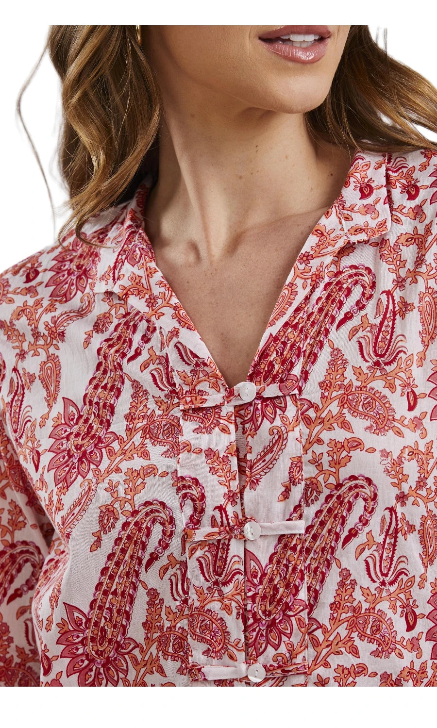 CAMISÃO CURTO CASHEMERIE VERMELHO