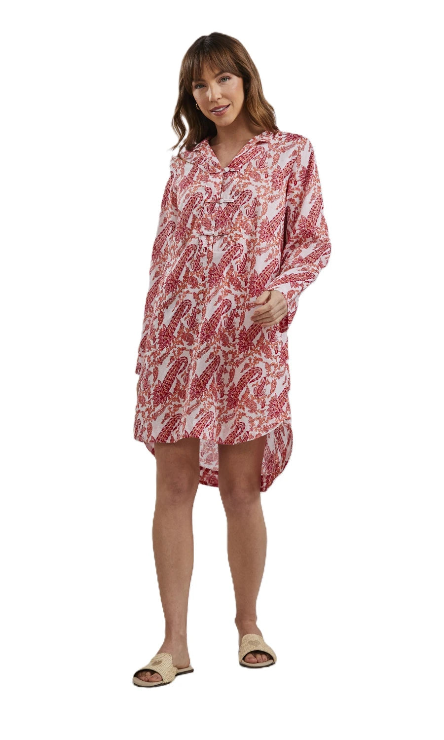 CAMISÃO CURTO CASHEMERIE VERMELHO