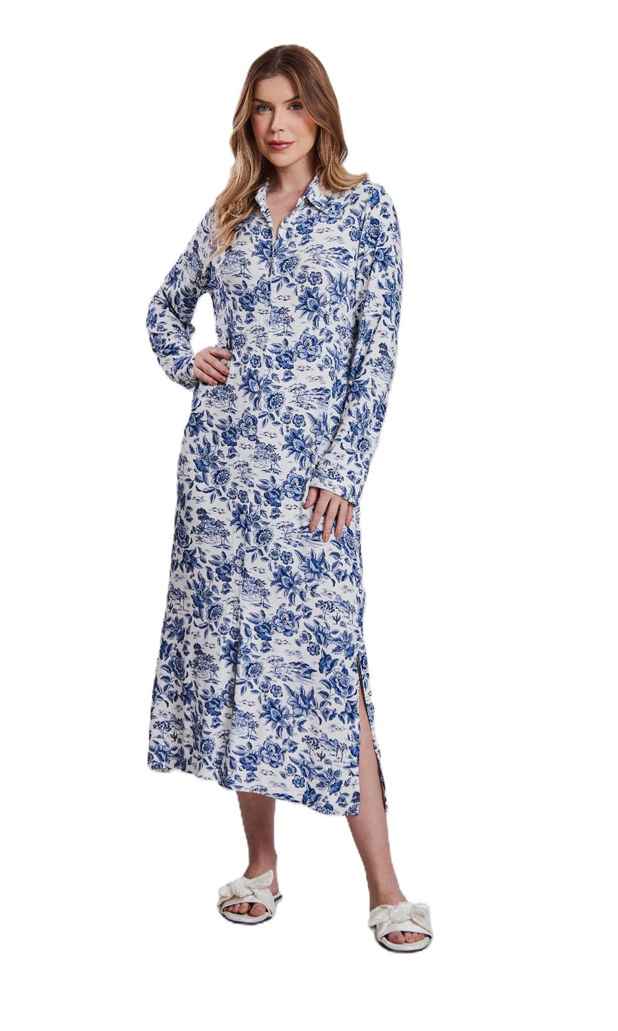 CAMISÃO LONGO POTICHE AZUL MARINHO