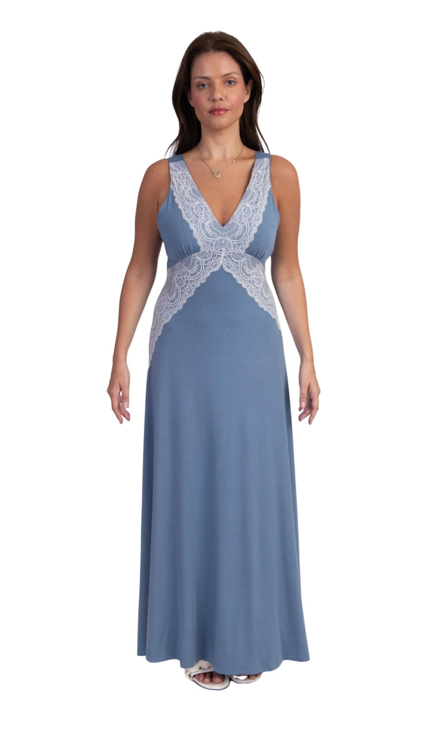 CAMISOLA  LONGA OUR LINE AZUL PORCELANA