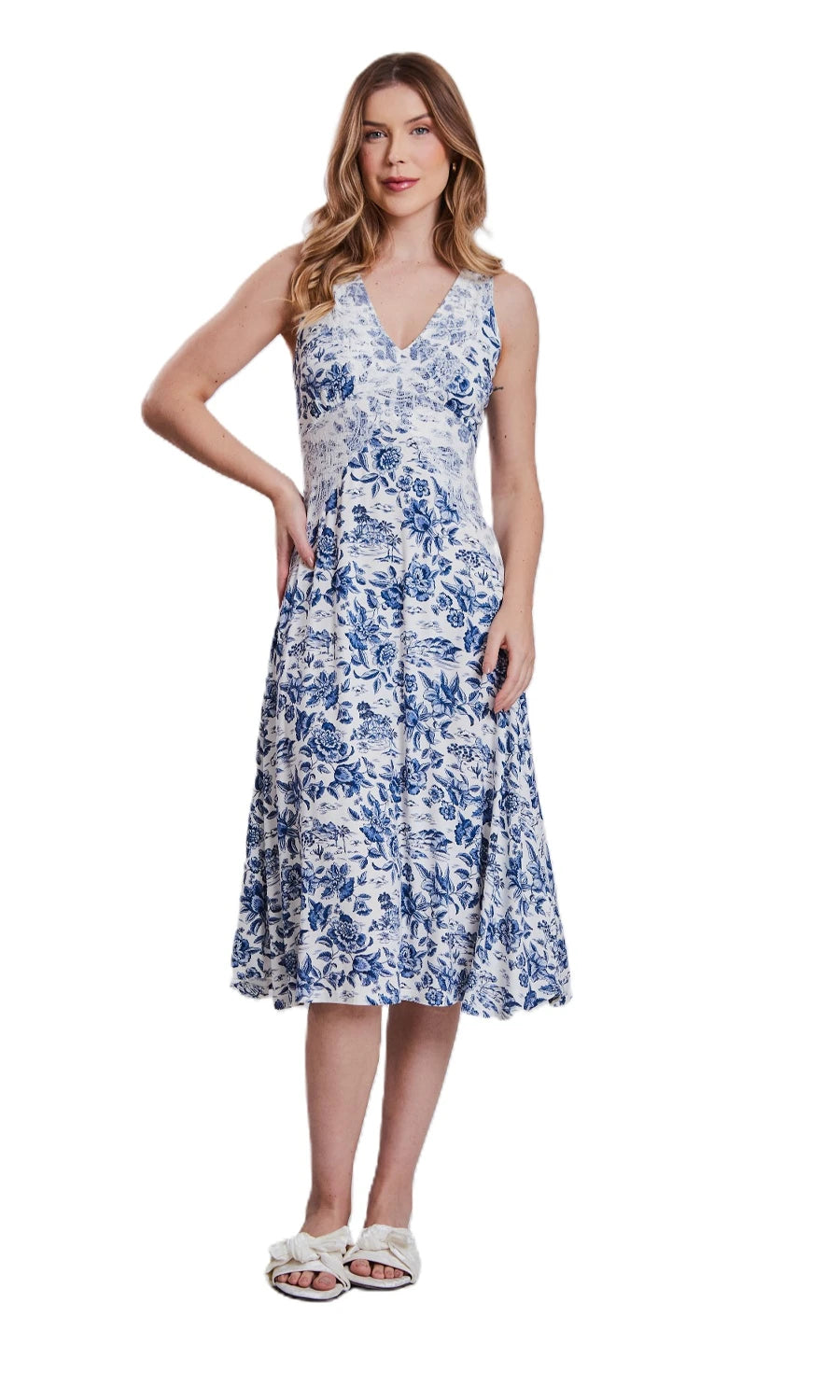CAMISOLA MIDI POTICHE AZUL MARINHO