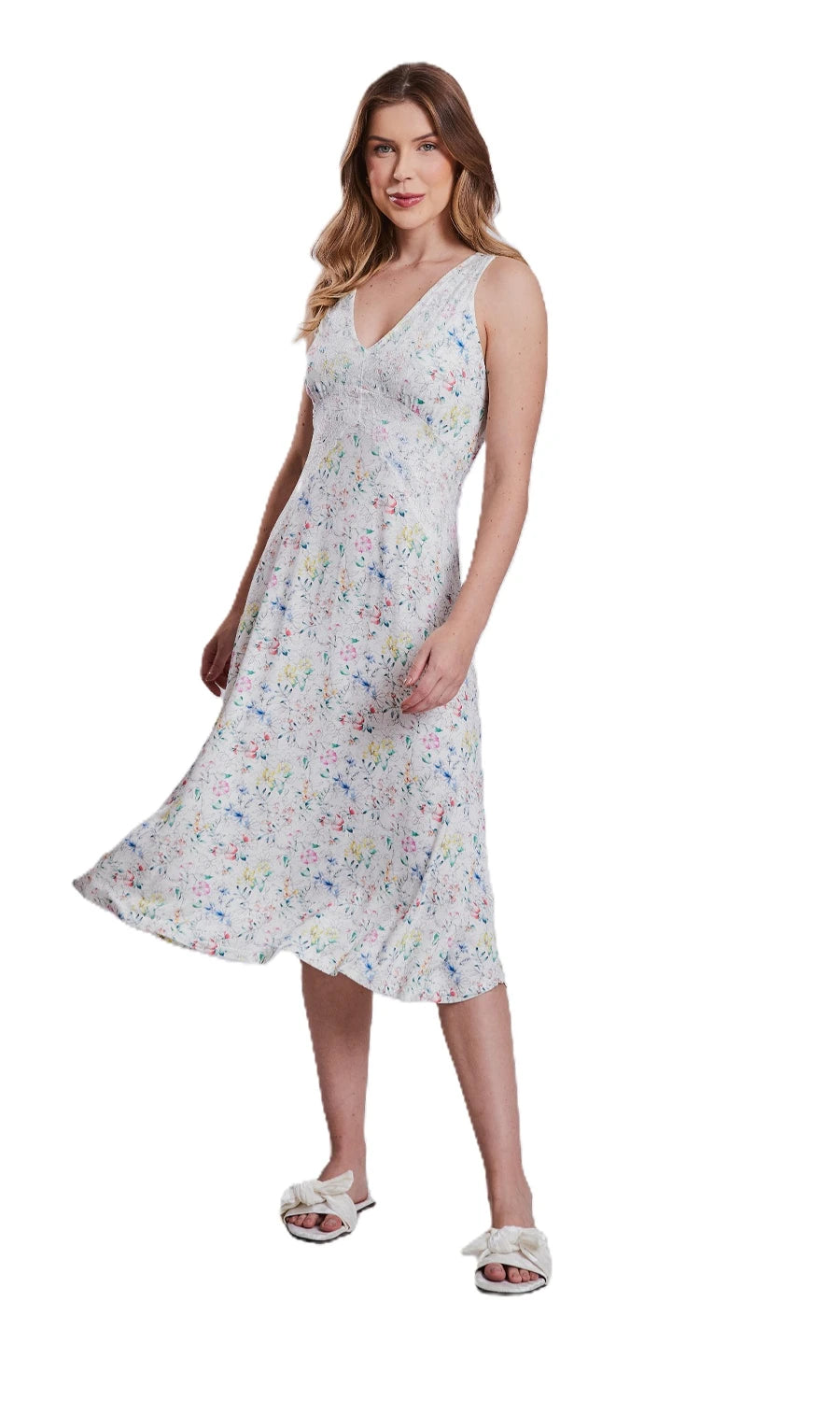 CAMISOLA MIDI WOTER COLOR OFF WHITE
