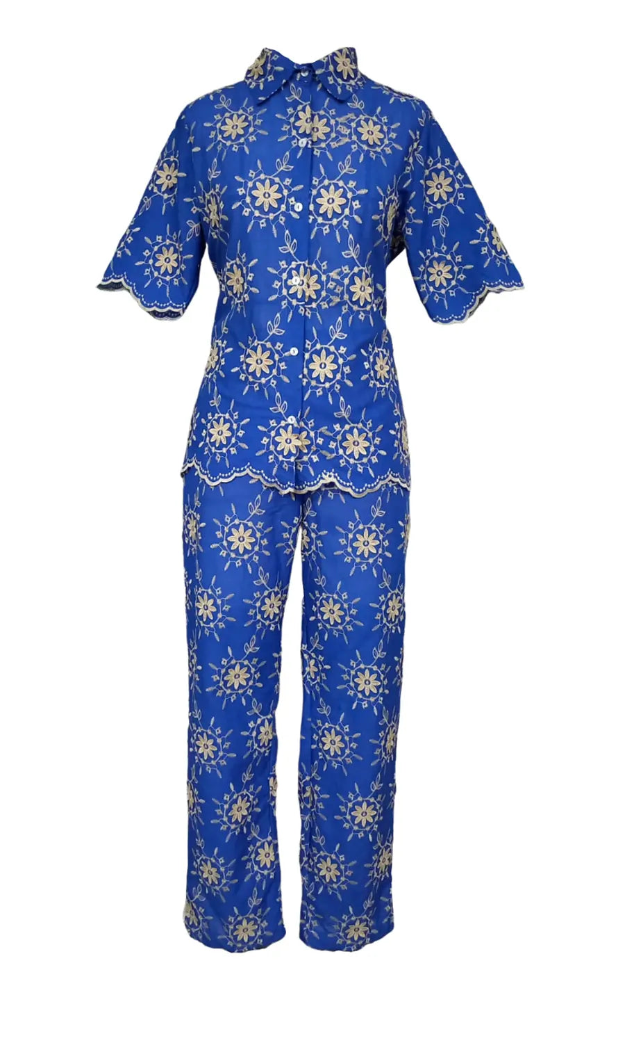 CONJUNTO DE LAISE GARDEN 2025 3D AZUL ROYAL/BEGE