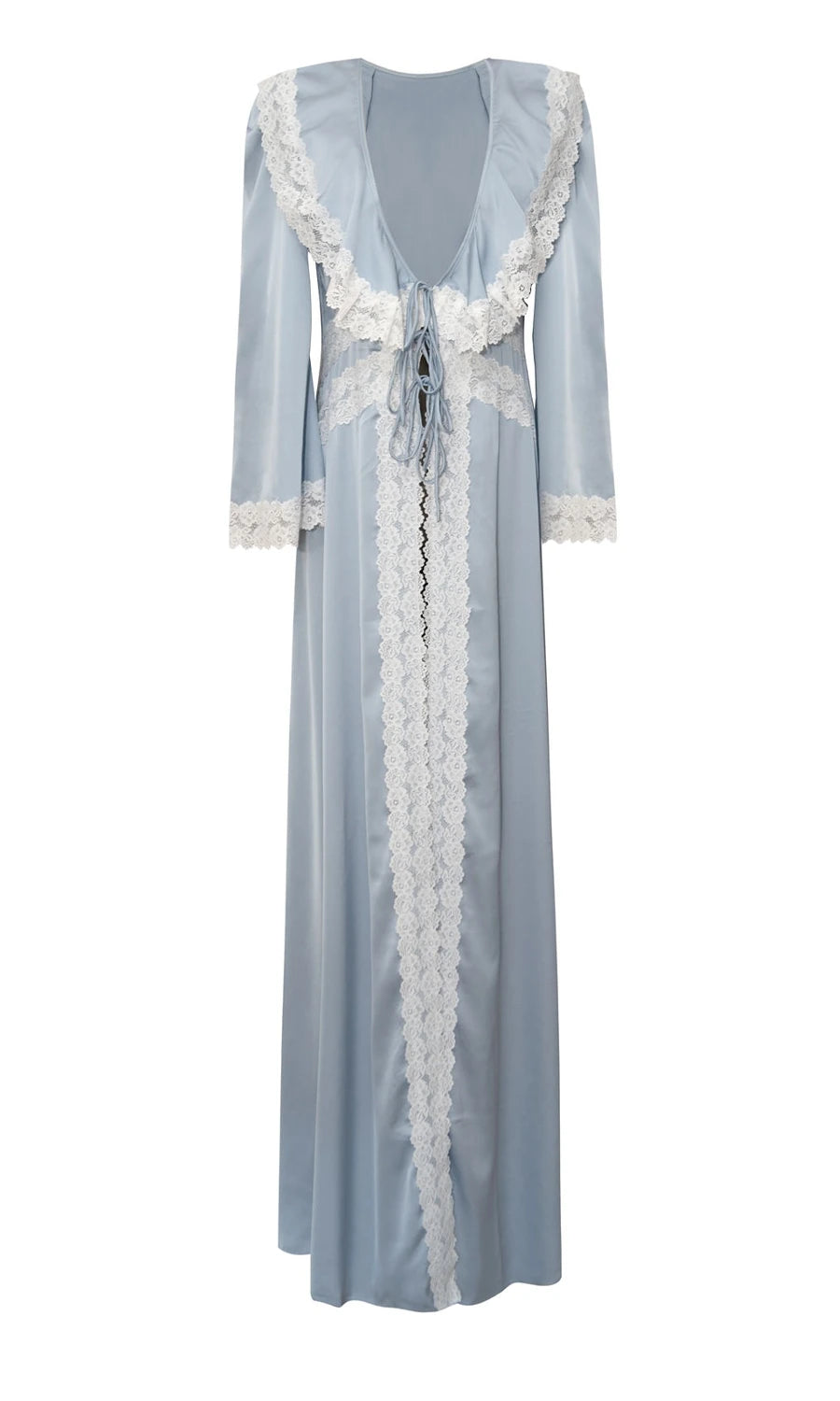Conjunto Robe Camisola longo New Classic  Azul Claro