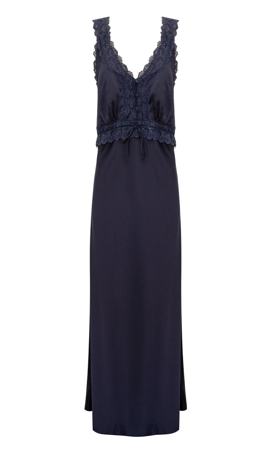 Conjunto Robe Camisola longo New Classic  Azul Marinho