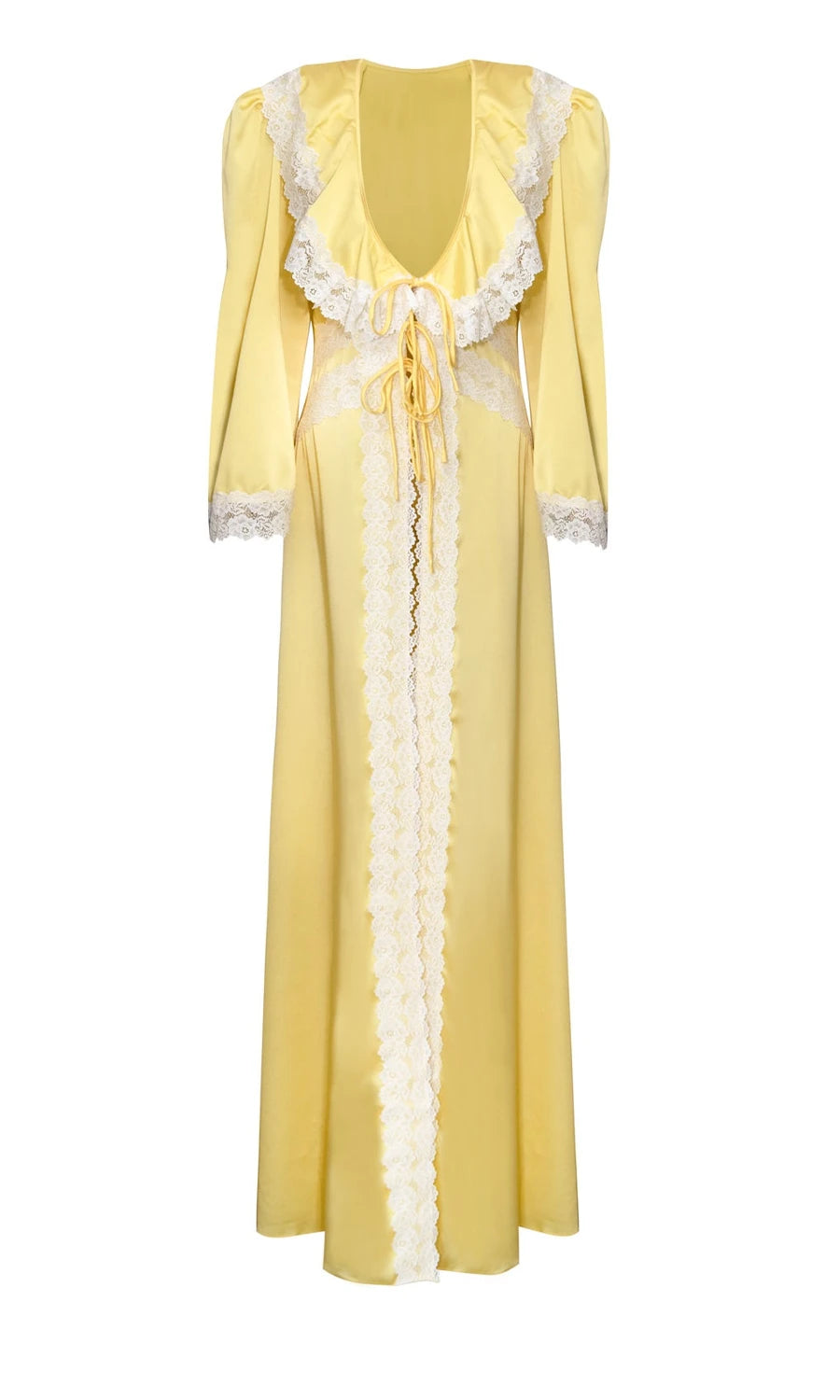 Conjunto Robe Camisola longo New Classic Amarelo