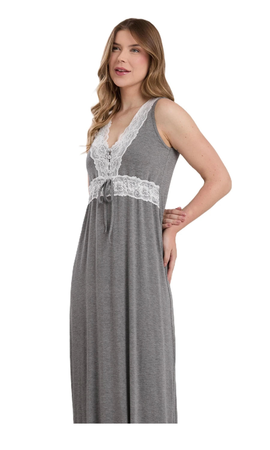 CONJUNTO ROBE E CAMISOLA NEW ETERNITE 1025 MESCLA ESCURO