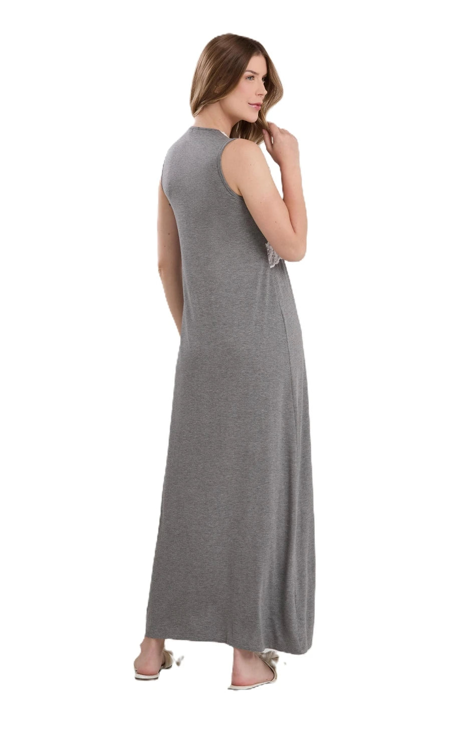 CONJUNTO ROBE E CAMISOLA NEW ETERNITE 1025 MESCLA ESCURO
