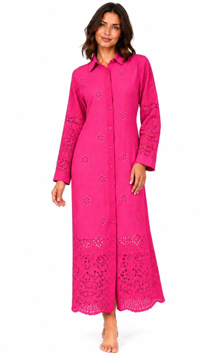 CHEMISE LAISE LONGO PINK
