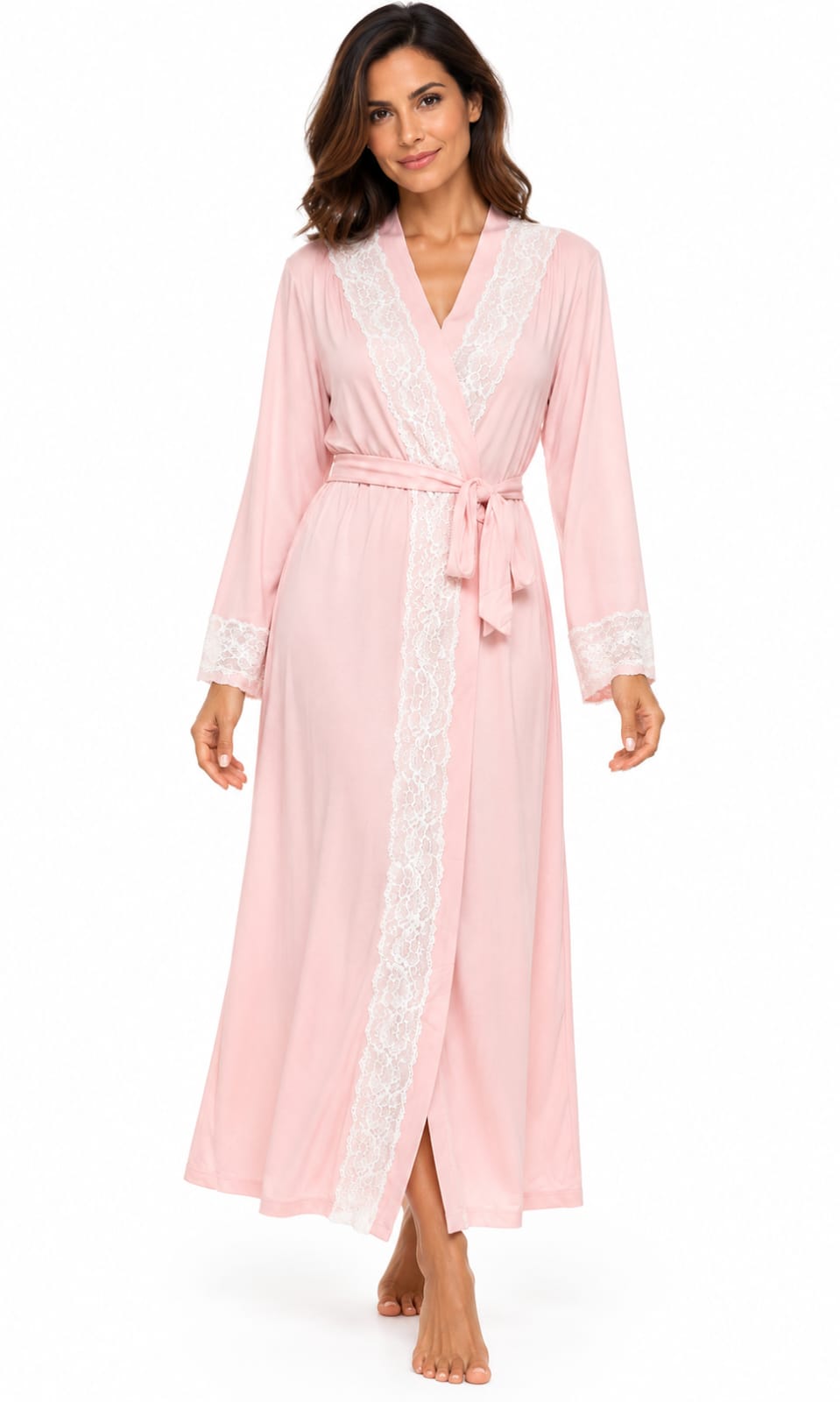 CONJUNTO ROBE E CAMISOLA NEW ETERNITE ROSA