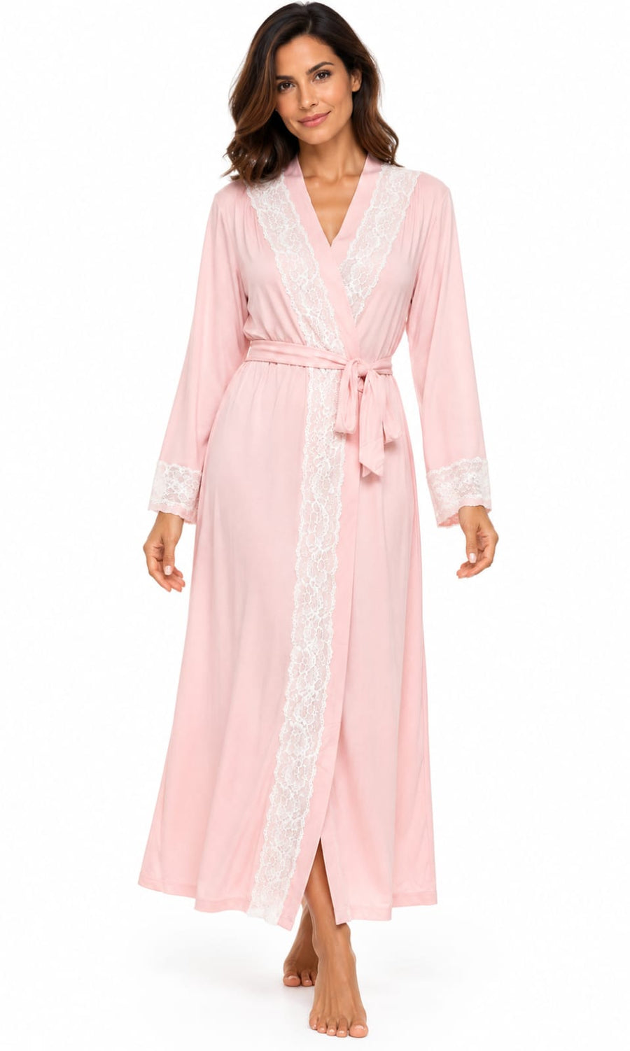 CONJUNTO ROBE E CAMISOLA NEW ETERNITE ROSA