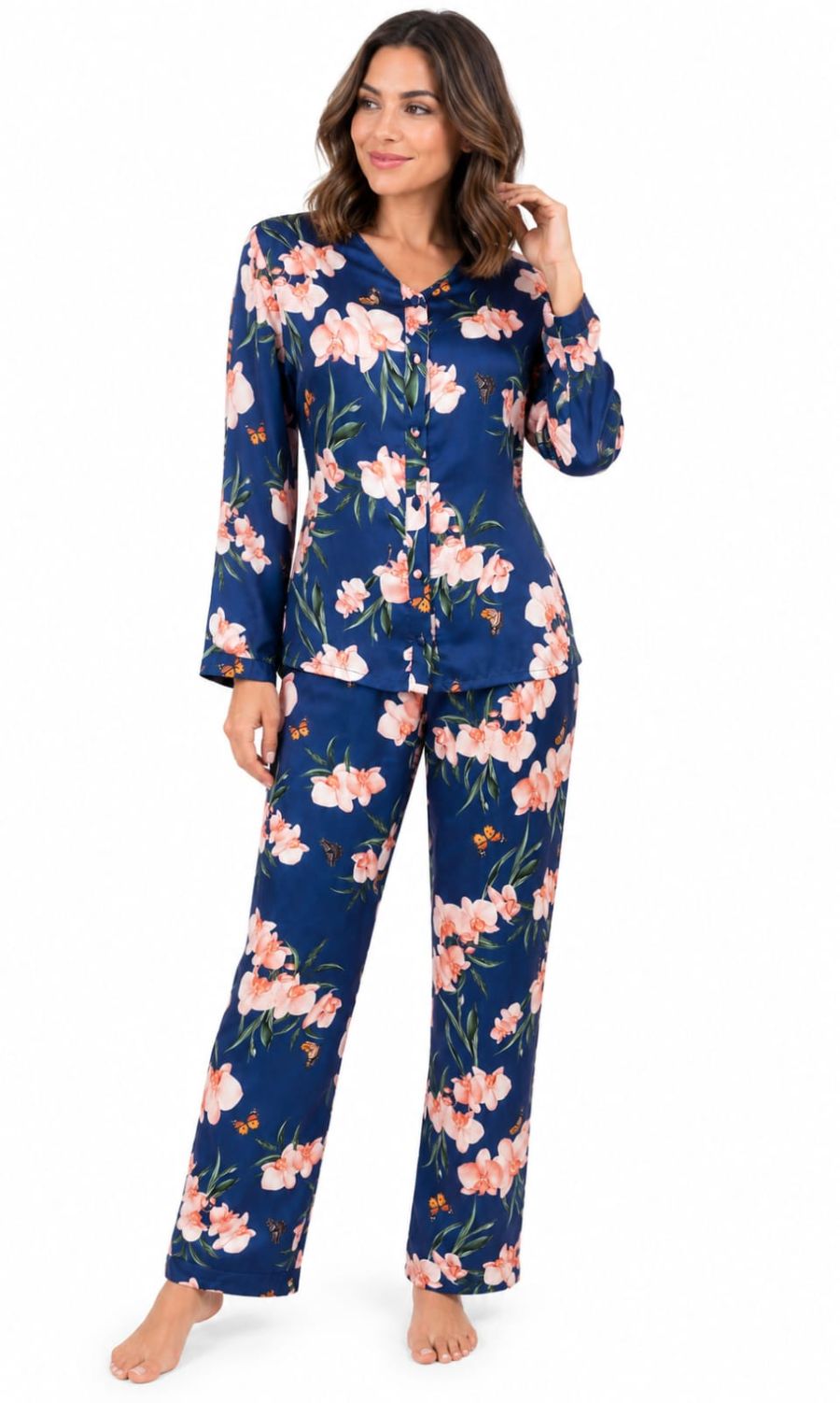 PIJAMA LONGO PHALAENOPSIS AZUL DENIN