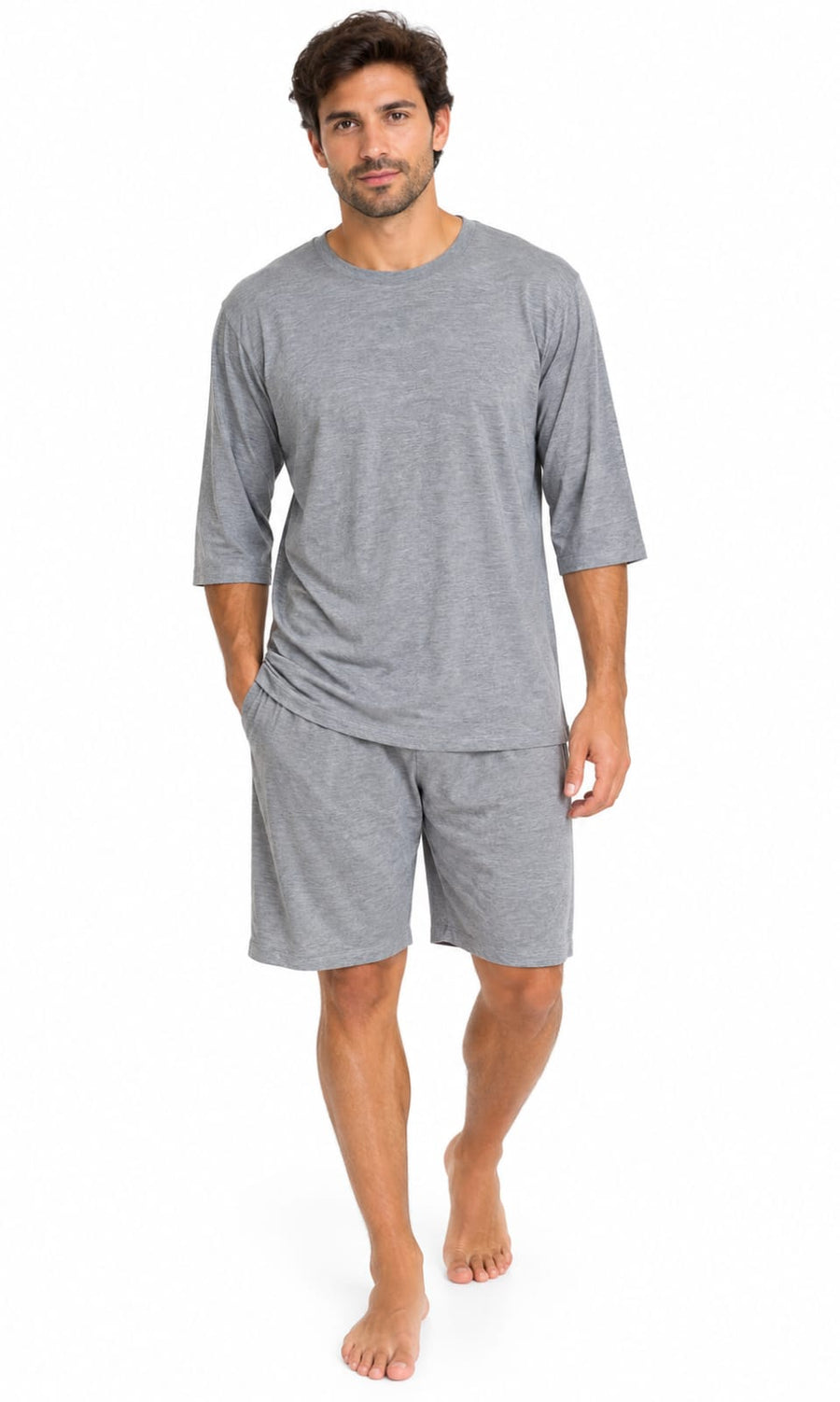 PIJAMA MASCULINO DAY BY DAY  MESCLA ESCURO