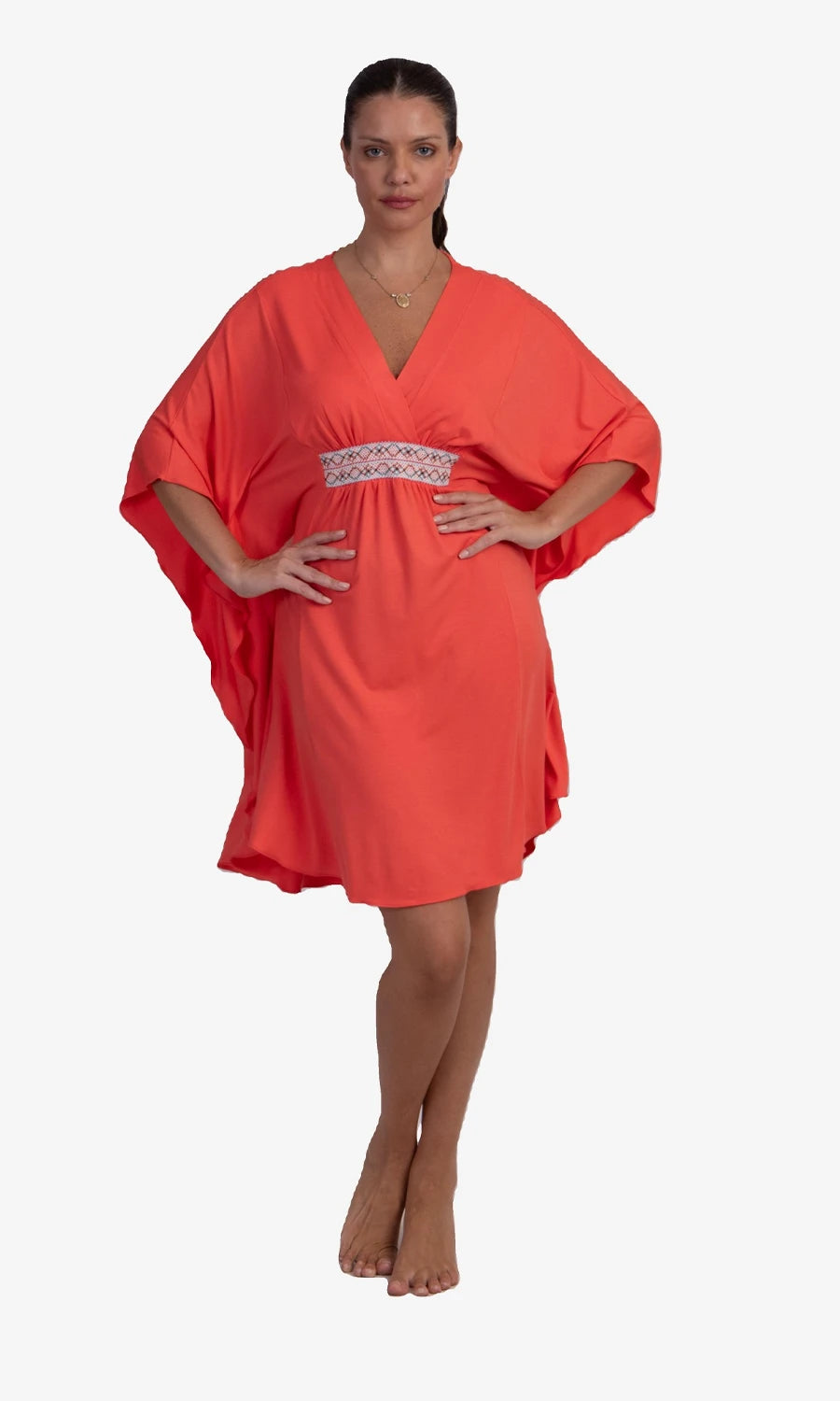 Kaftan curto Marie Coral