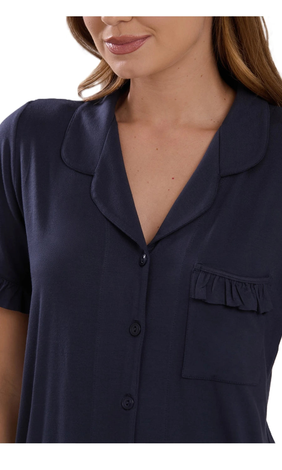 PIJAMA CURTO NEW BASIC 1025 AZUL MARINHO