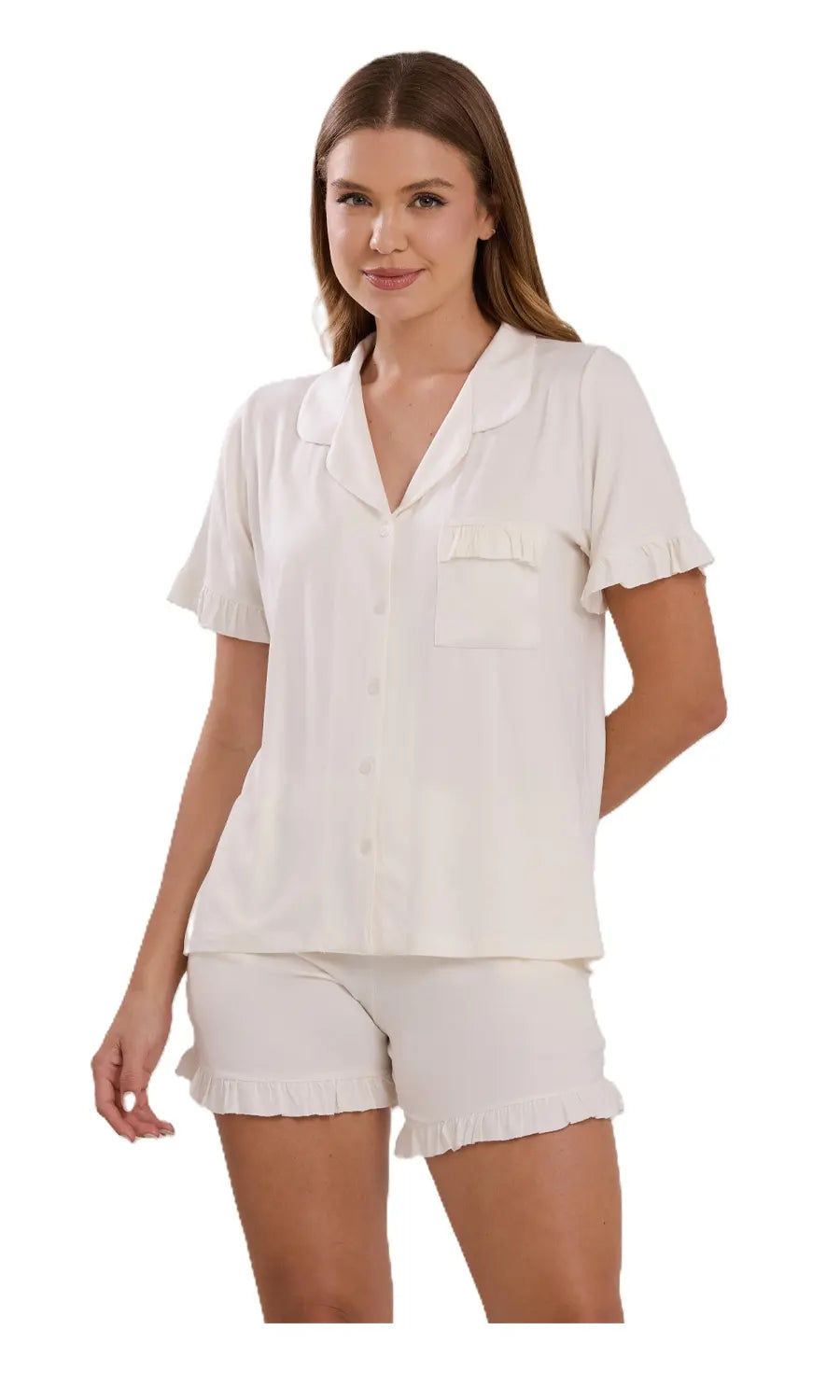 PIJAMA CURTO NEW BASIC 1025 OFF WHITE