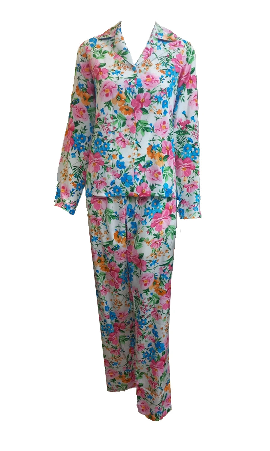 PIJAMA LONGO 100% SEDA 2025 OFF WHITE
