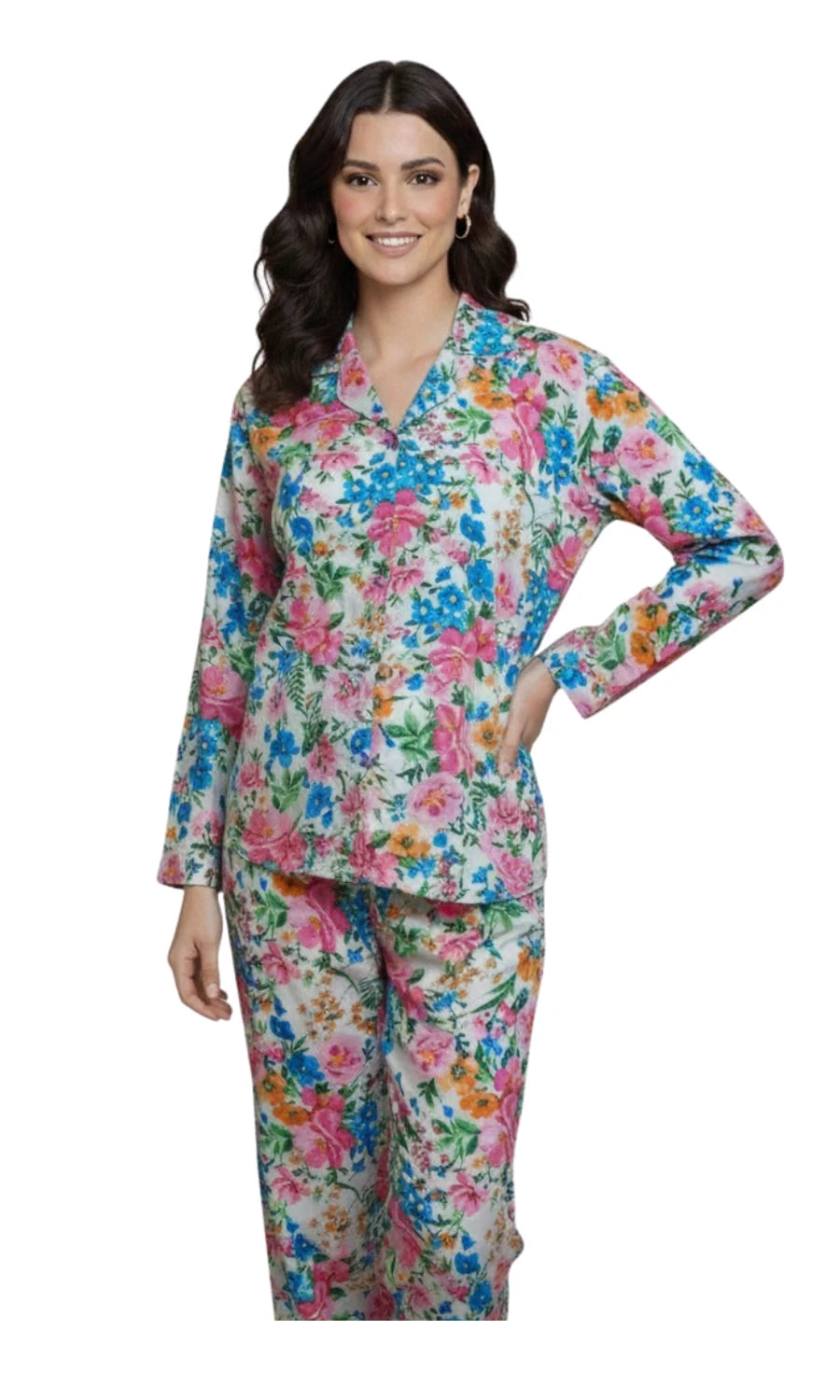 PIJAMA LONGO 100% SEDA 2025 OFF WHITE