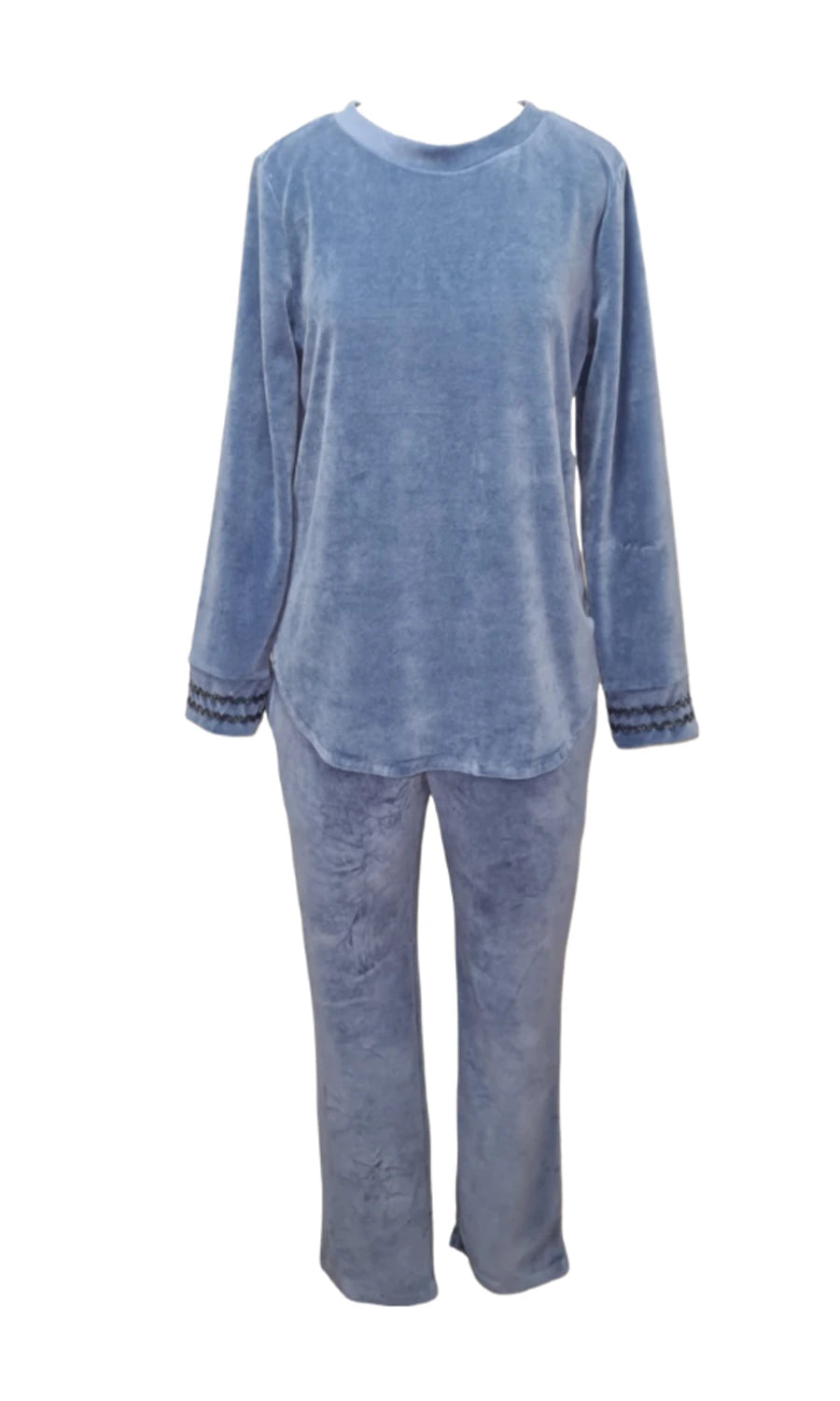 Pijama Longo Flix Plush Azul Porcelana