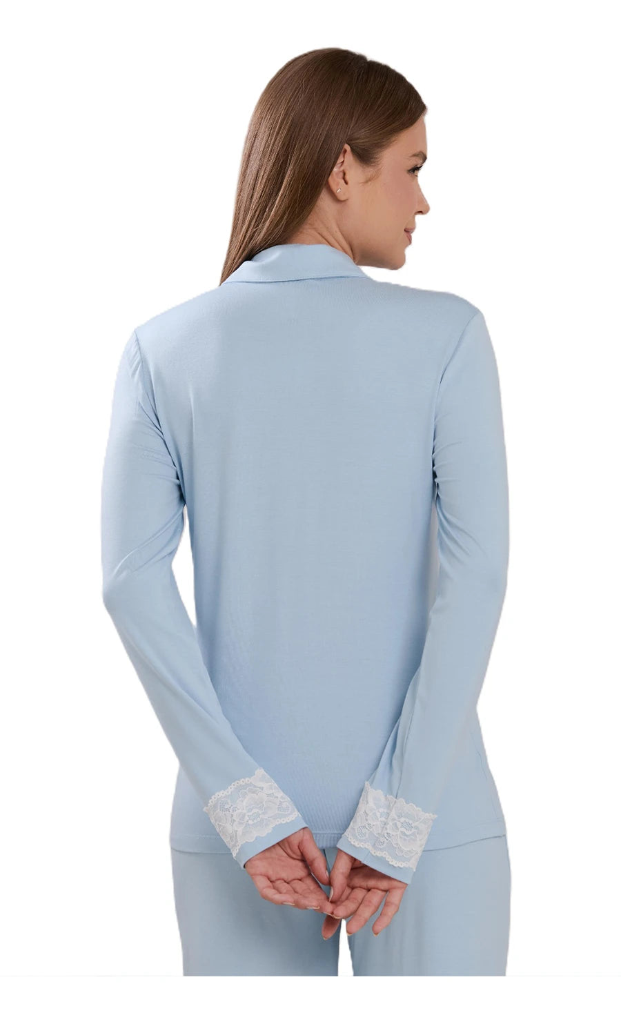 PIJAMA LONGO NEW ETERNITE 1025 AZUL CELESTE