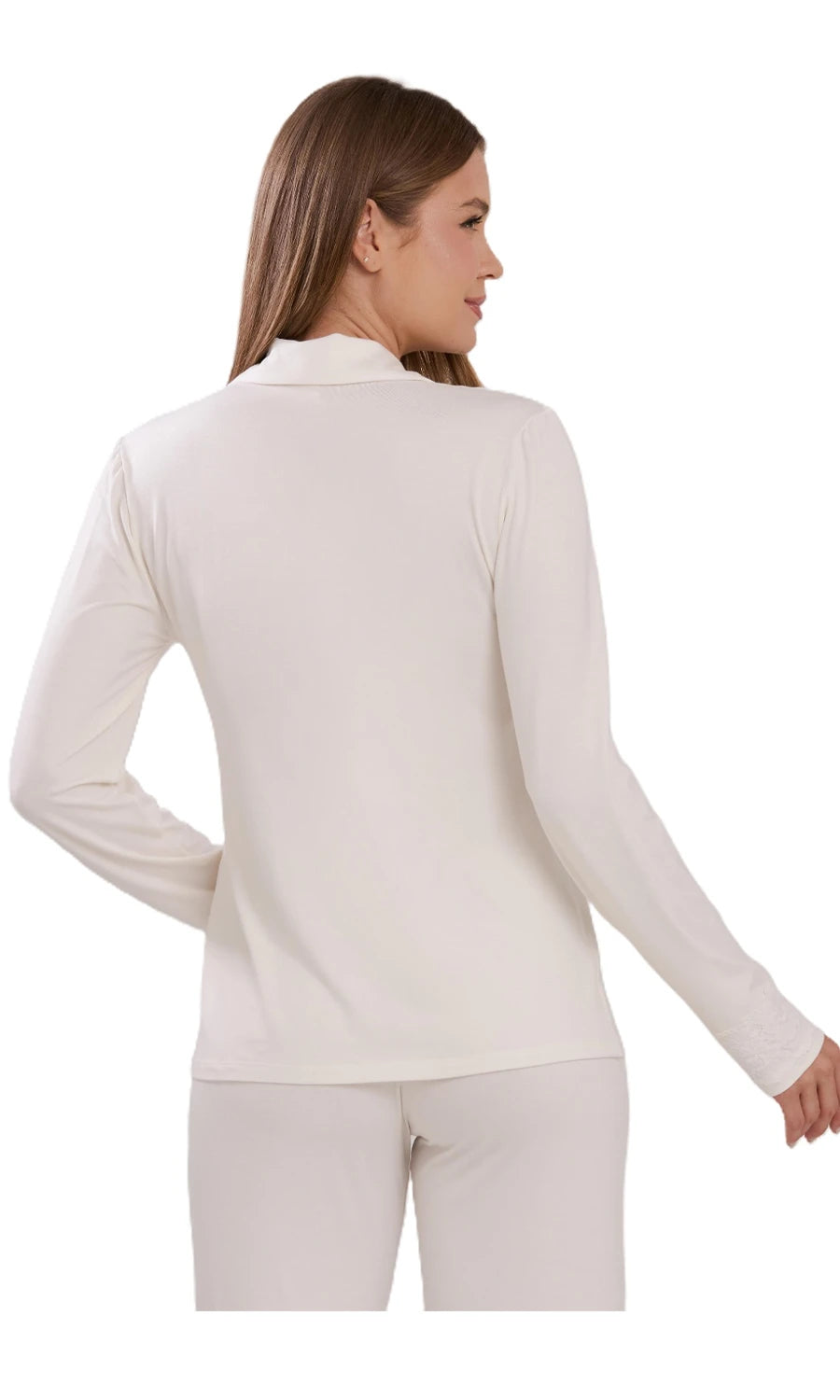 PIJAMA LONGO NEW ETERNITE 1025 OFF WHITE