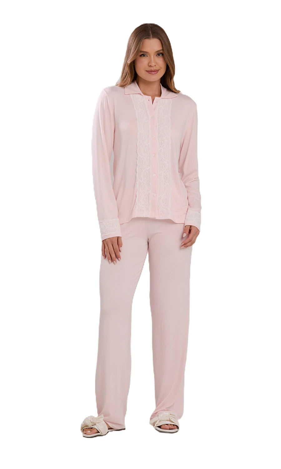 PIJAMA LONGO NEW ETERNITE 1025 ROSA SOVERTE