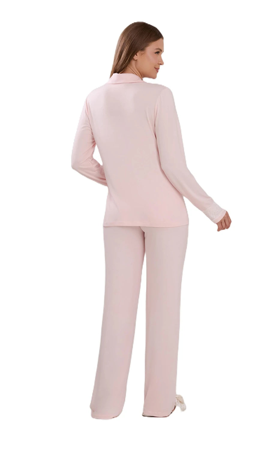 PIJAMA LONGO NEW ETERNITE 1025 ROSA SOVERTE