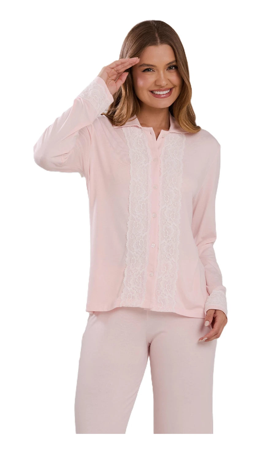 PIJAMA LONGO NEW ETERNITE 1025 ROSA SOVERTE
