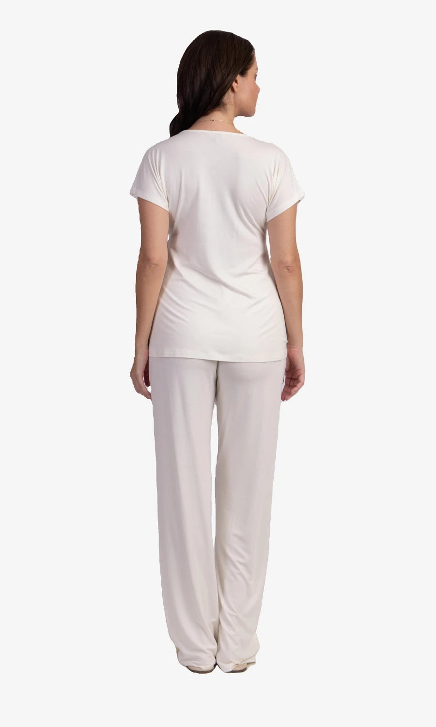 PIJAMA MANGA CURTA  OFF WHITE