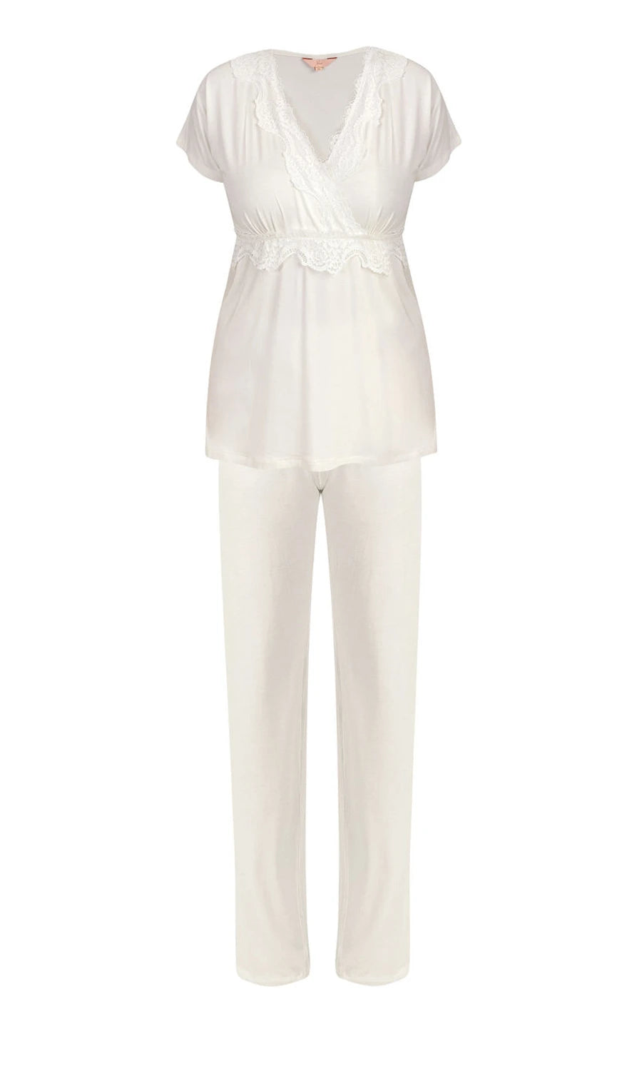 PIJAMA MANGA CURTA  OFF WHITE