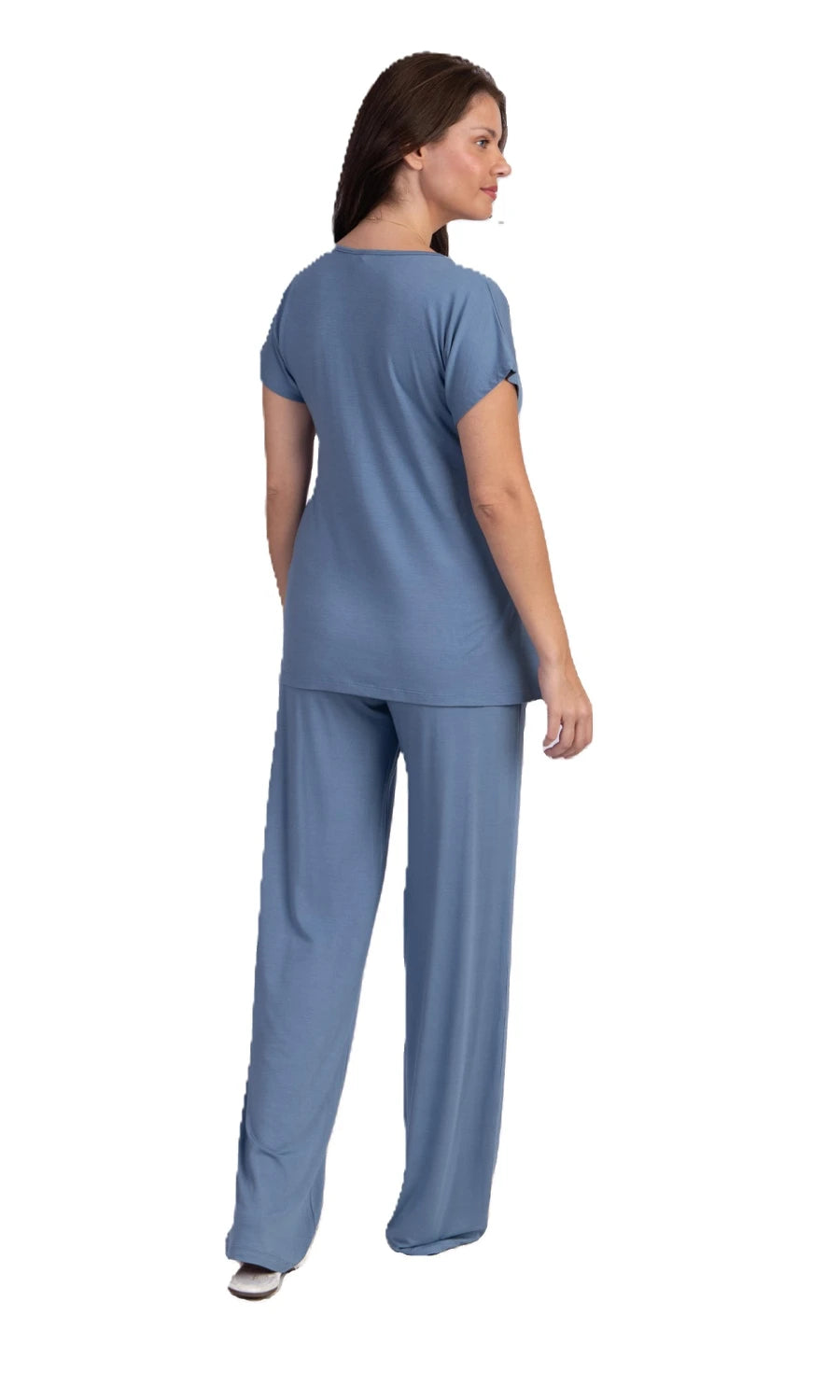 PIJAMA MANGA CURTA OUR LINE AZUL PORCELANA