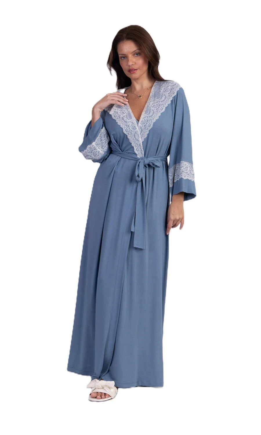 ROBE LONGO OUR LINE AZUL PORCELANA