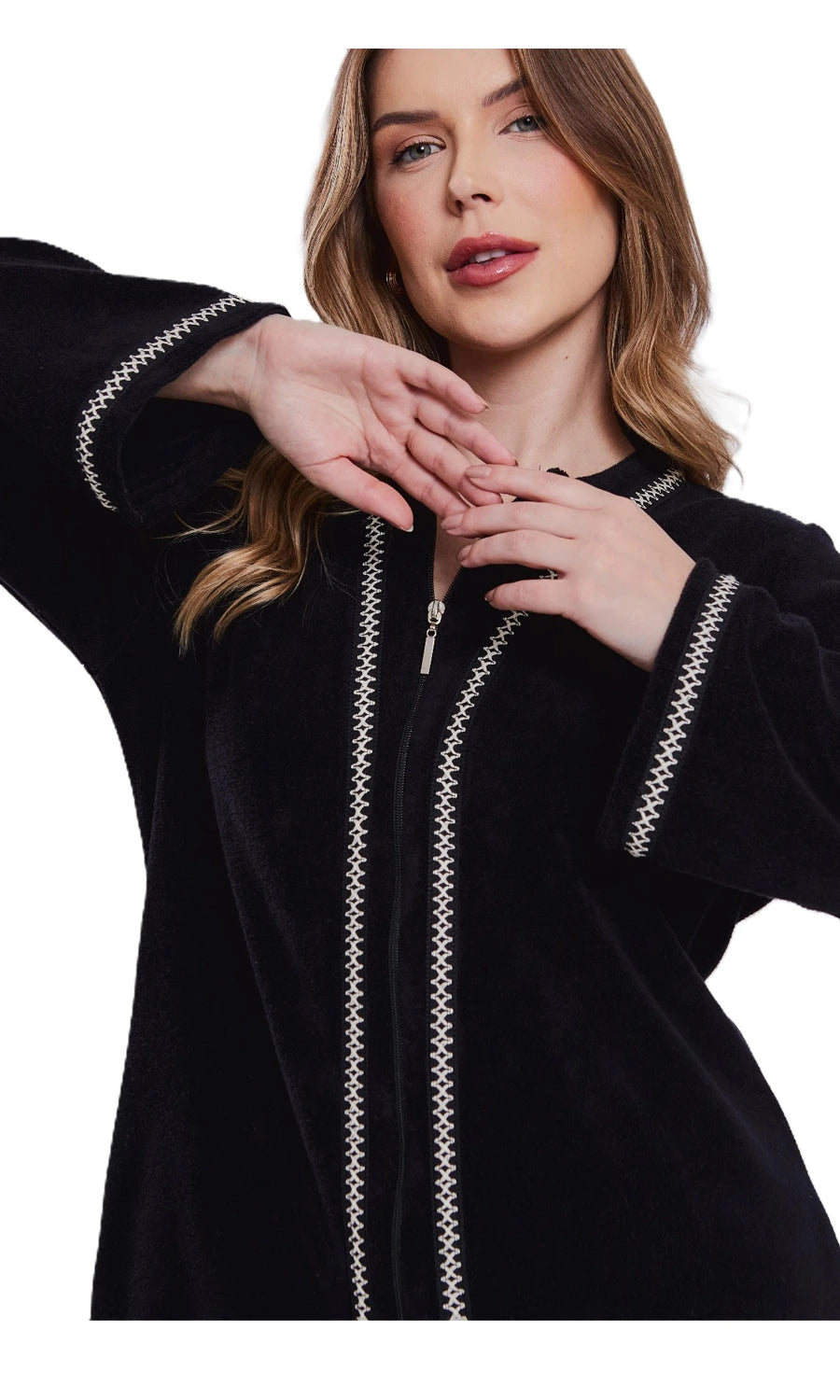 ROBE MIDI ATOALHADO KLINT 1025 PRETO