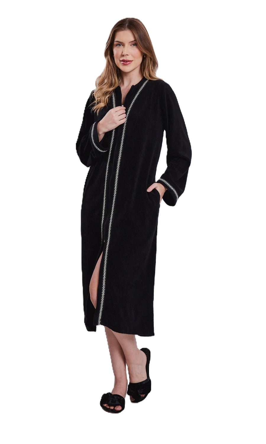 ROBE MIDI ATOALHADO KLINT 1025 PRETO