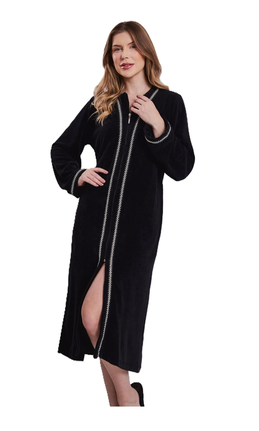 ROBE MIDI ATOALHADO KLINT 1025 PRETO